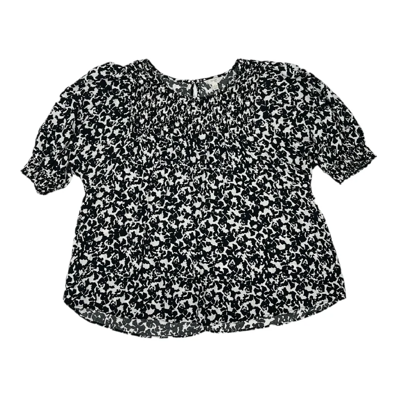 BLACK & WHITE TERRA & SKY TOP SS, Size 2X