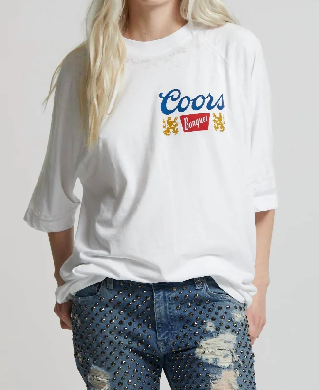 Coors Banquet One Size Tee In White