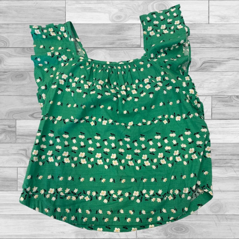 Green Top Short Sleeve Ann Taylor, Size M