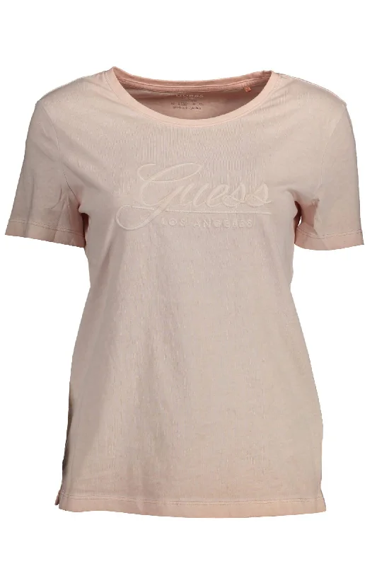 Guess Jeans Chic Faded  Cotton Tee with Women's Embroidery