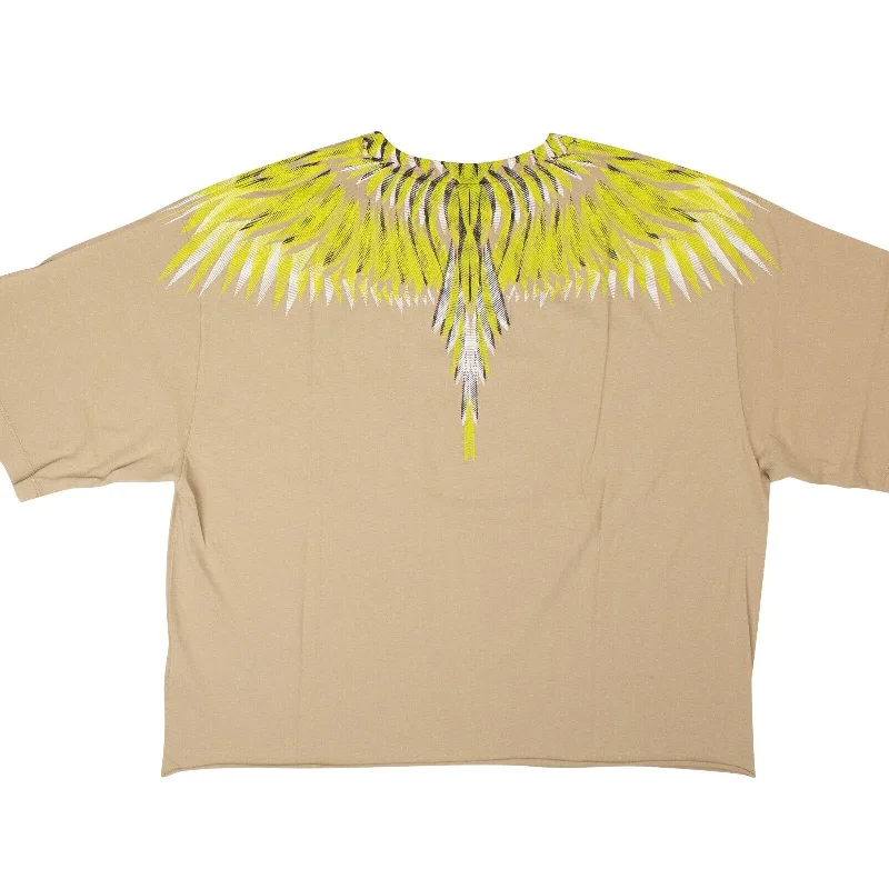 Marcelo Burlon Sharp Wings Oversized Tee - Beige/Lime