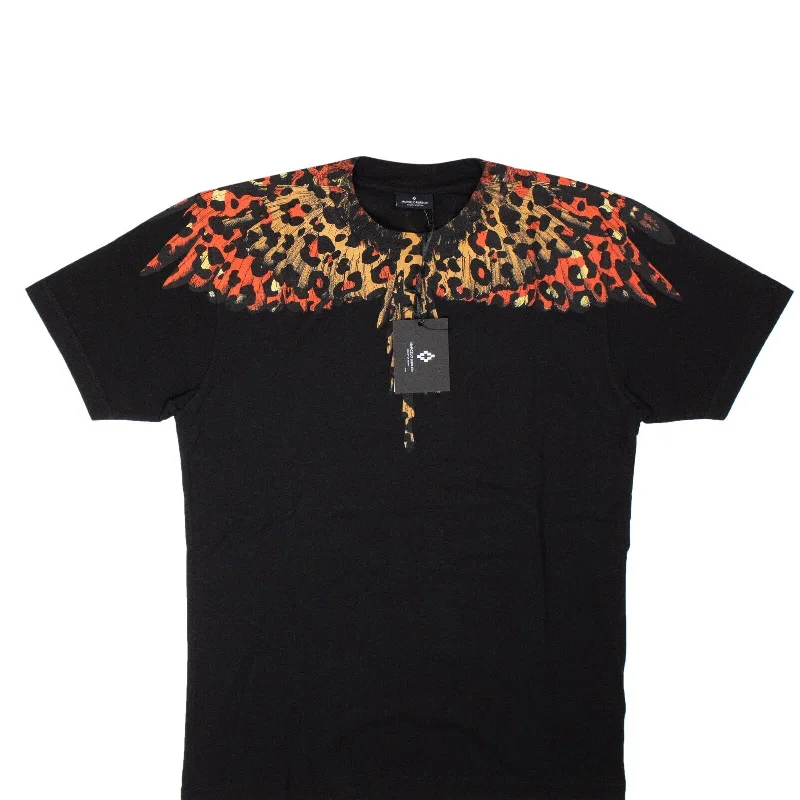 Marcelo Burlon Wings T-Shirt - Black/Leopard