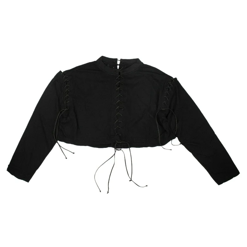 Unravel Project Jersey Lace Up T-Shirt - Black