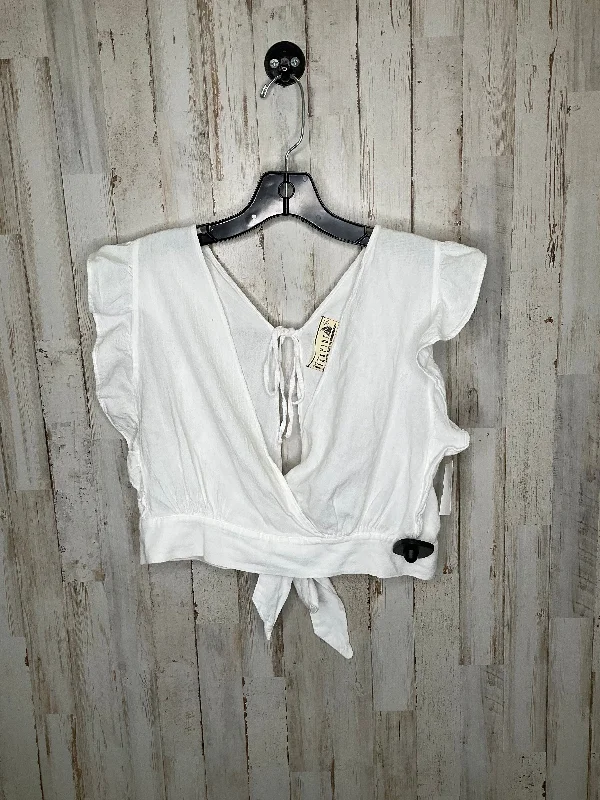 White Top Short Sleeve Clothes Mentor, Size M