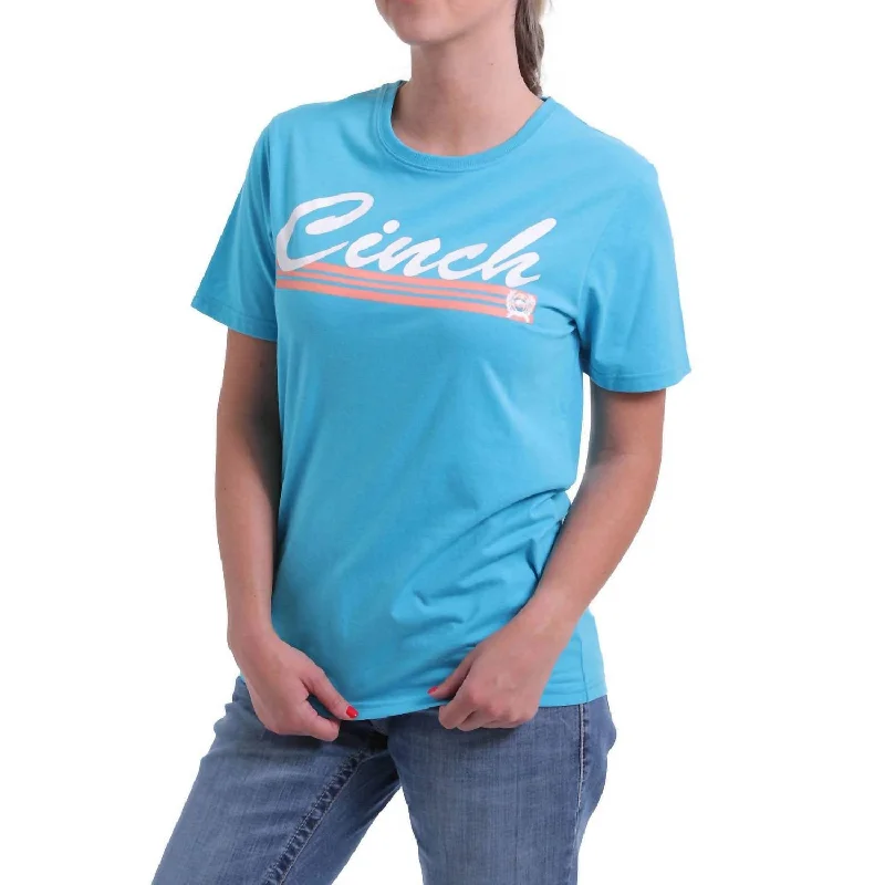 Women' S Logo Short Sleeve Tee In Blue