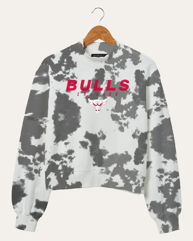 Women's NBA Chicago Bulls Tie Dye Mock Neck Fleece