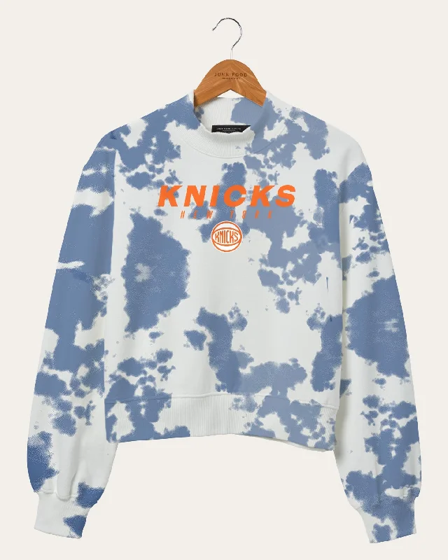 Women's NBA New York Knicks Tie Dye Mock Neck Fleece