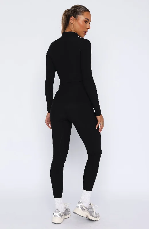 Exceed Long Sleeve Jumpsuit Black