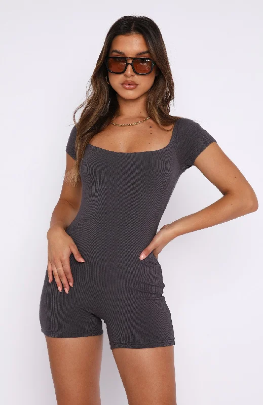 Places To Be Playsuit Charcoal