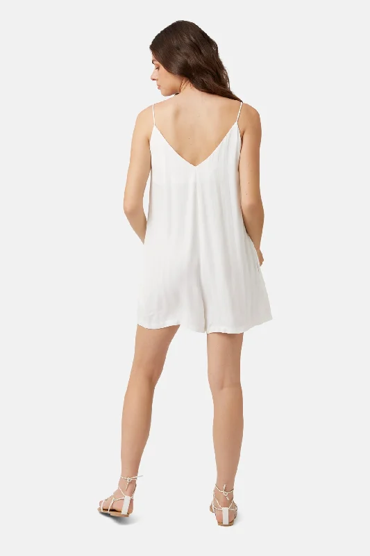 Telling Stories Romper Playsuit in White