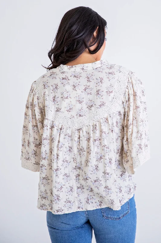 Floral Quilted Boho Top