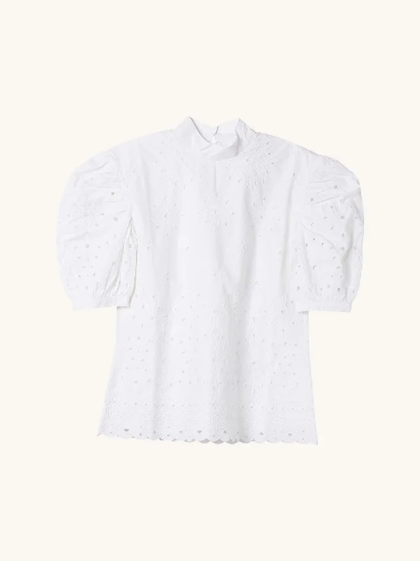 Gardenia Embroidered Top