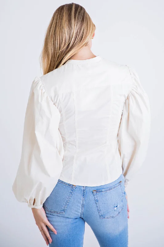 Poplin Button Top