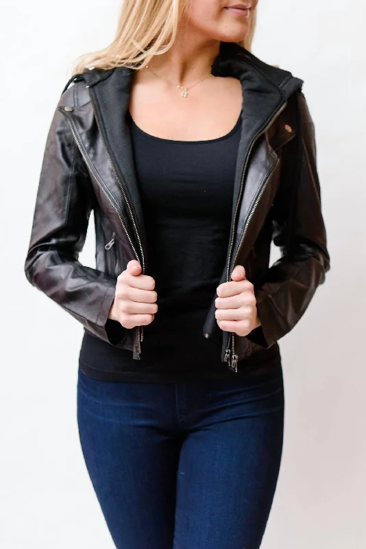 Molly Leather Jacket In Black