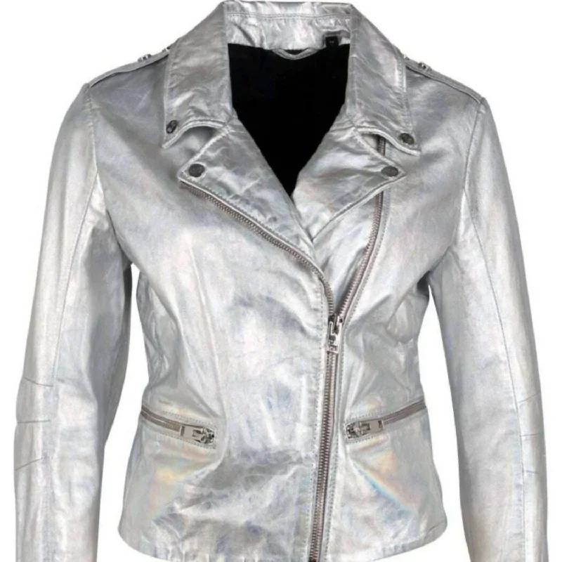 Women's Adeni Leather Jacket In Unicorn