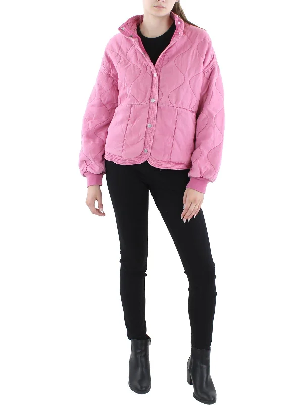 Womens Quilted Short Bomber Jacket