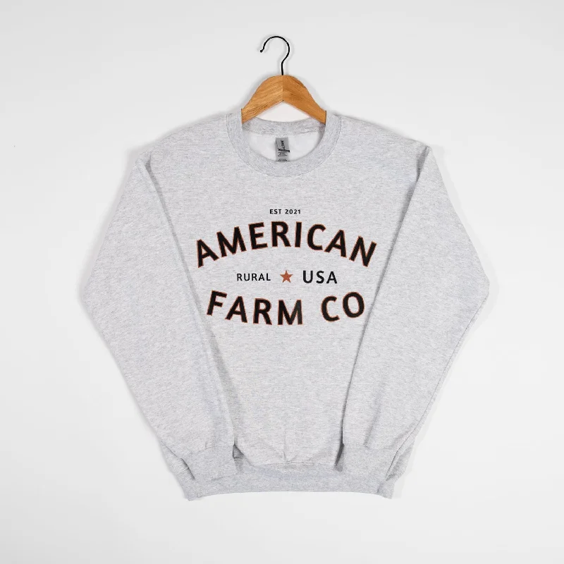 ‘American Farm Co' Rural - USA Brand Crewneck