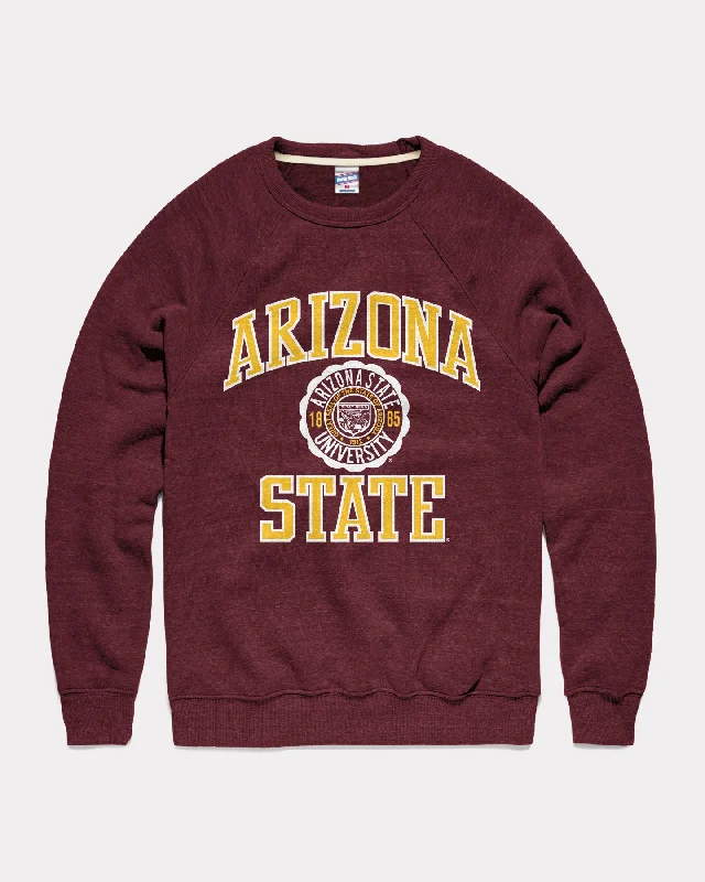 Arizona State University Seal Maroon Crewneck