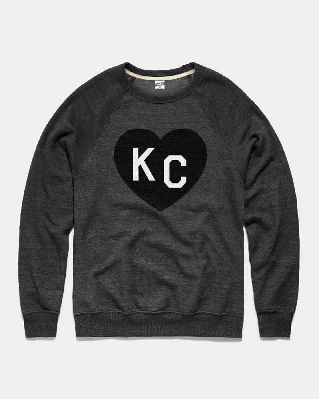 Black KC Heart Crewneck