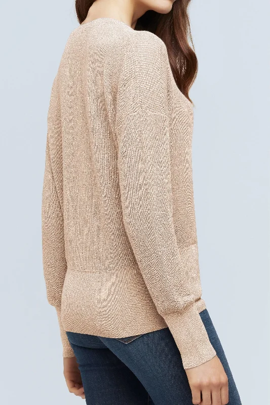 Blair Crossover Pullover in Biscotti