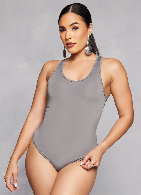 Daisy Scoop Neck Sleeveless Bodysuit