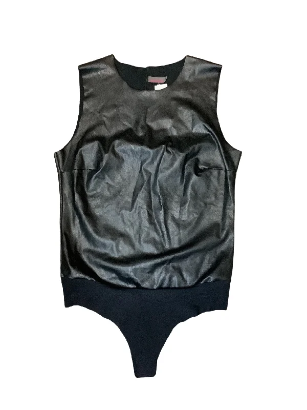 commando Women's Bodysuit Black Faux Leather Size: L