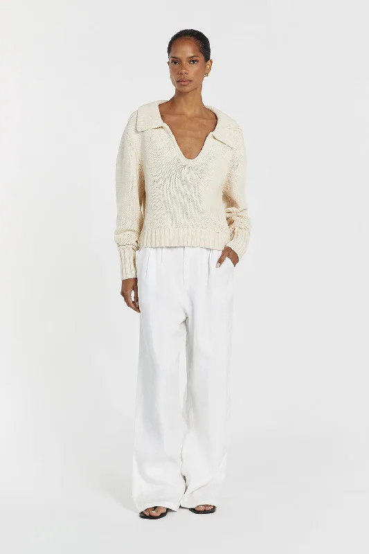 ELIJAH CREAM KNIT JUMPER