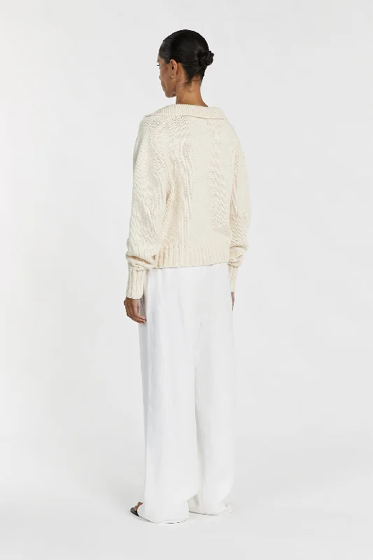 ELIJAH CREAM KNIT JUMPER