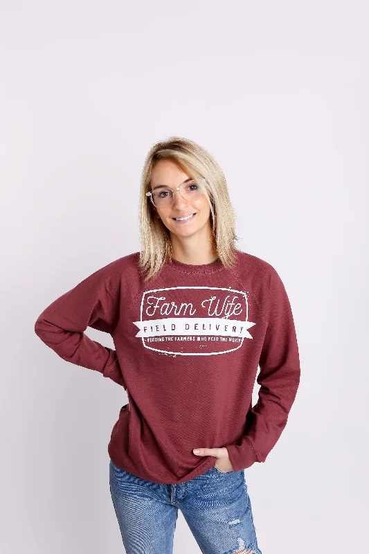 'Farm Wife Field Delivery’ Lightweight Crewneck