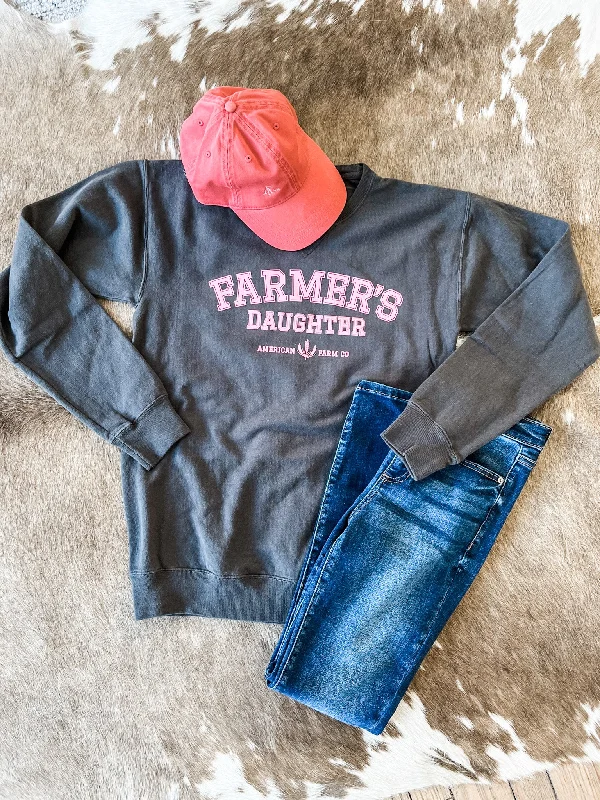 'Farmers Daughter' Charcoal Crewneck