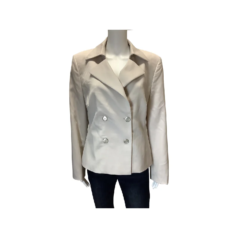 Feraud Cream Notch Lapel Blazer Size 44