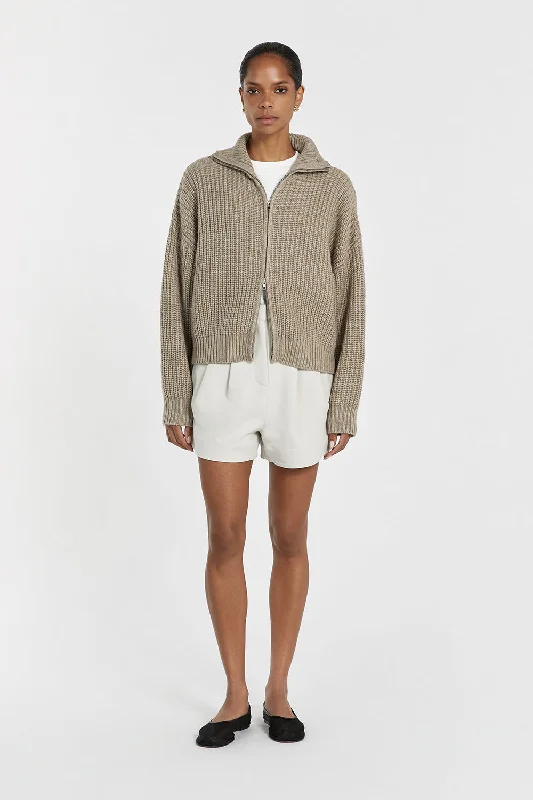 ISSY TAUPE WOOL BLEND JUMPER