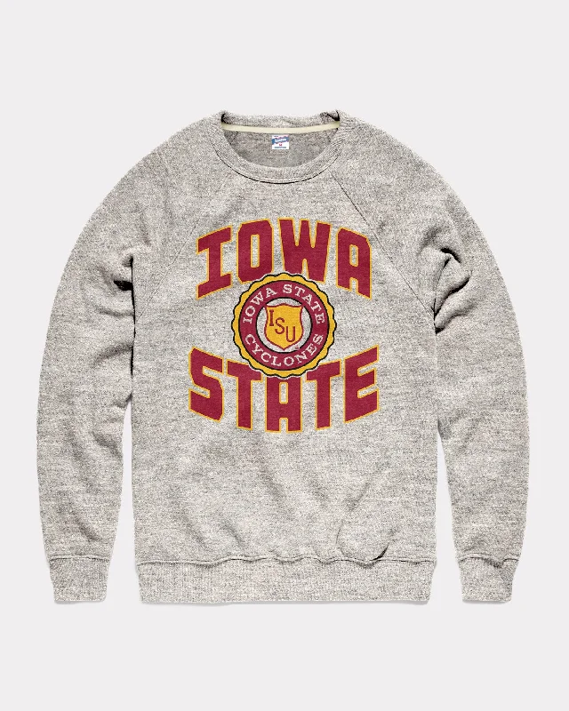 ISU Cyclones Medallion Athletic Grey Crewneck