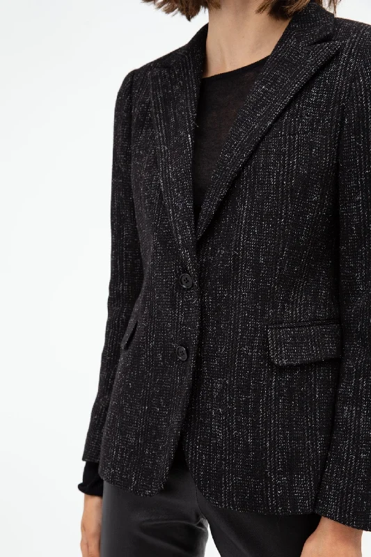 BIANCA BUTTON BLAZER IN ITALIAN WOVEN WOOL