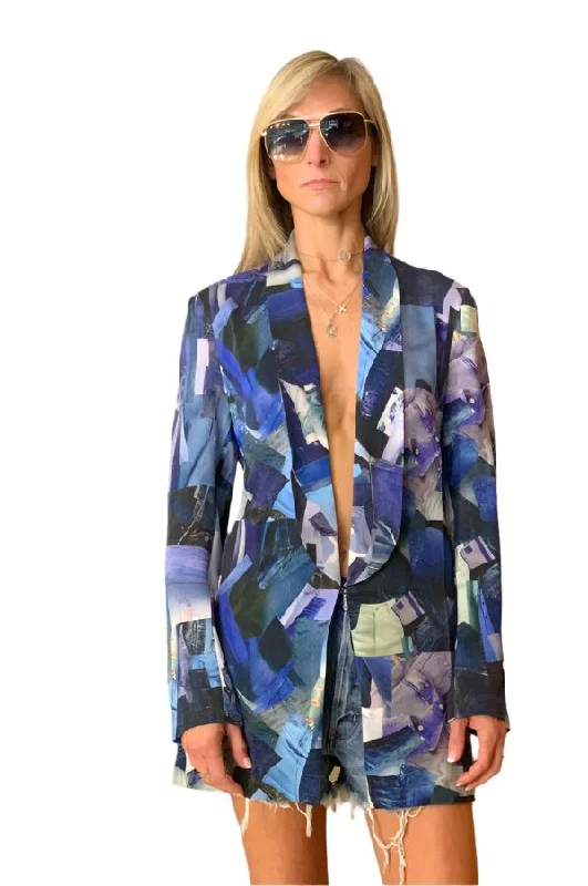 Josy Blazer - Blue Collage