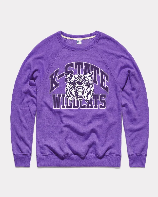 K-State Wildcats Mascot Arch Purple Crewneck