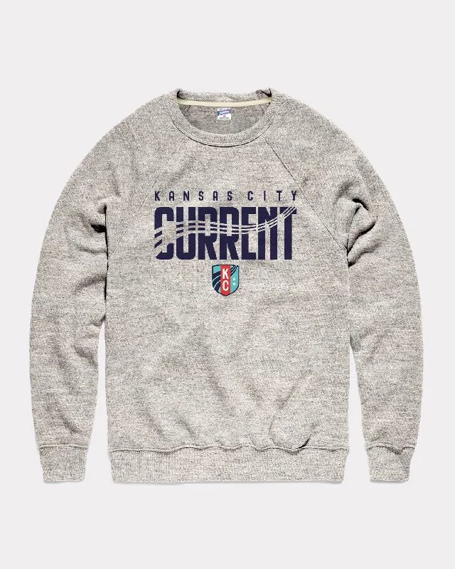 Kansas City Current Waves Athletic Grey Crewneck