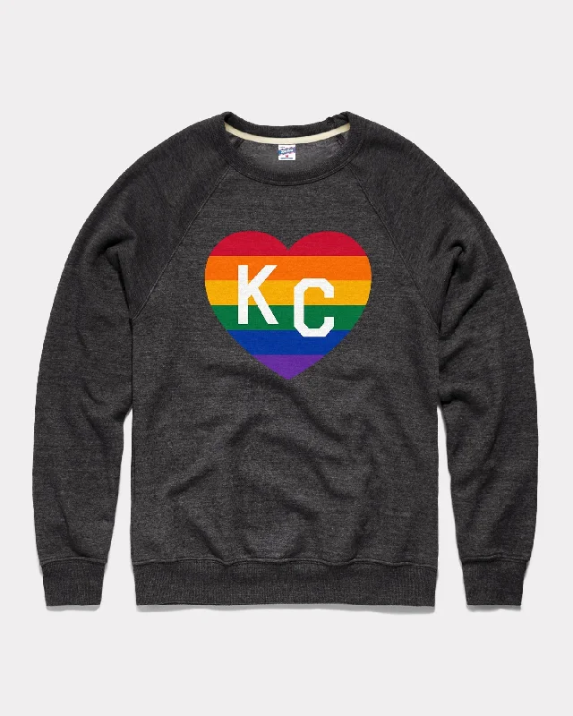 KC Pride Heart Black Crewneck