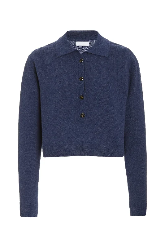 Knox Cashmere Sweater in Blue Denim