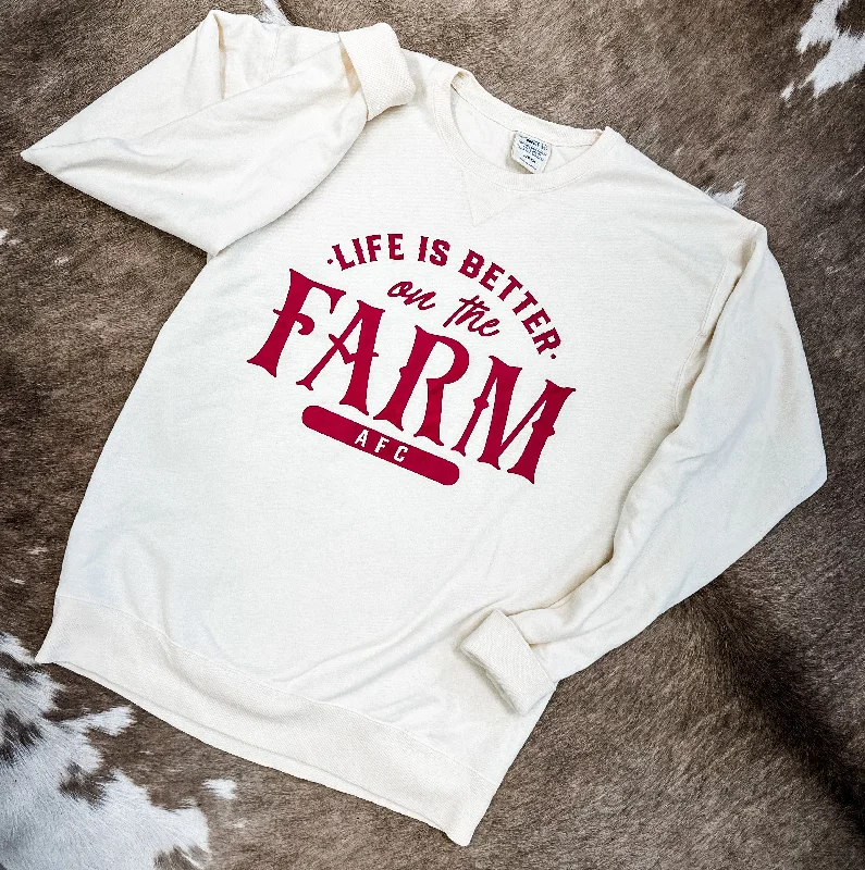 'Life is Better on the Farm' Crewneck