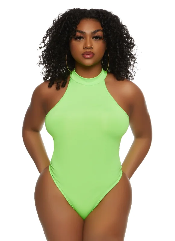 Daisy High Neck Racerback Bodysuit