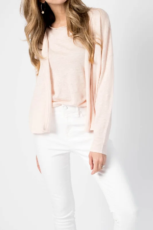 V-Neck Cardigan in Powder