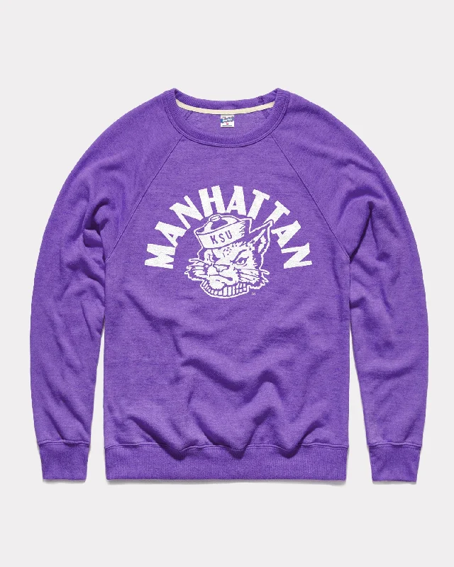 Manhattan Arch Vintage Mascot Purple Crewneck