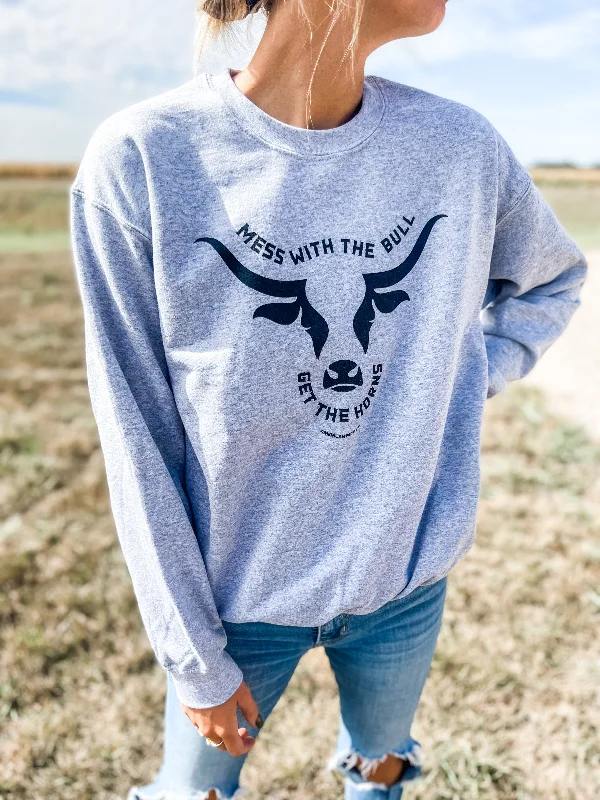 'Mess with the Bull, Get the Horns' Crewneck