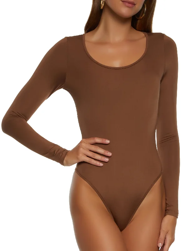 Solid Scoop Neck Bodysuit