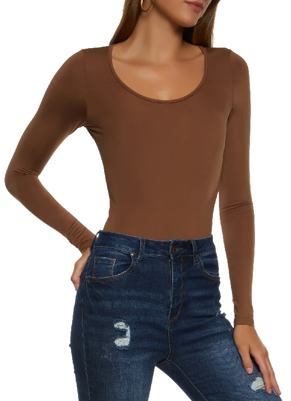 Solid Scoop Neck Bodysuit