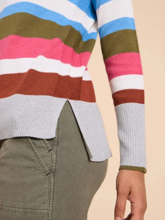 Olive Stripe Jumper