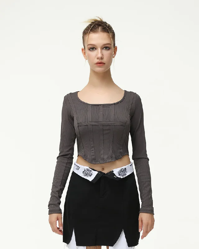 Phantasm Fishbone Corset Long Sleeves Top