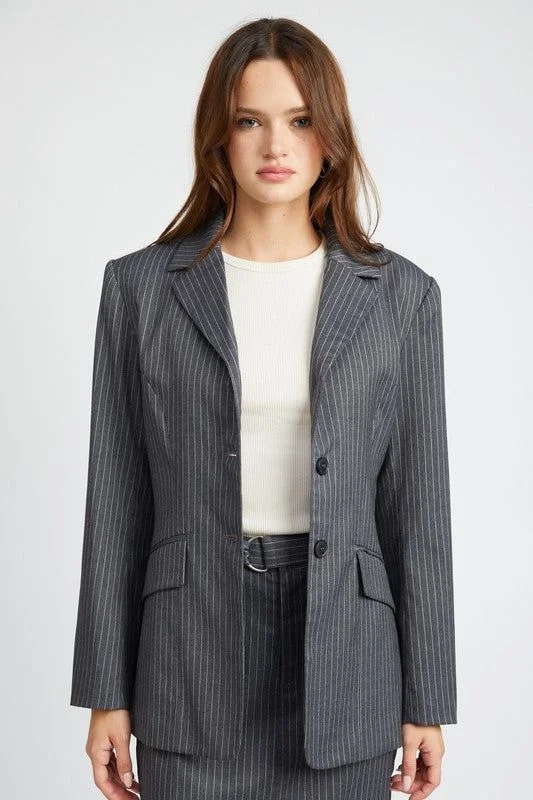 Emory Park | Pin Striped Blazer Jacket