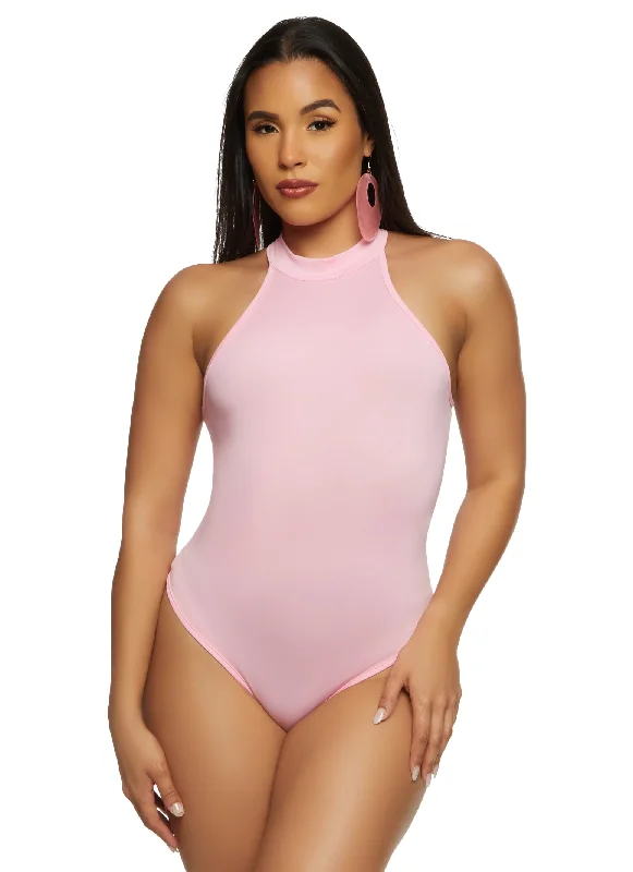 Daisy High Neck Racerback Bodysuit